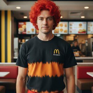 McDonald's "I'm Lovin' It" Altered Bleached t-shirt